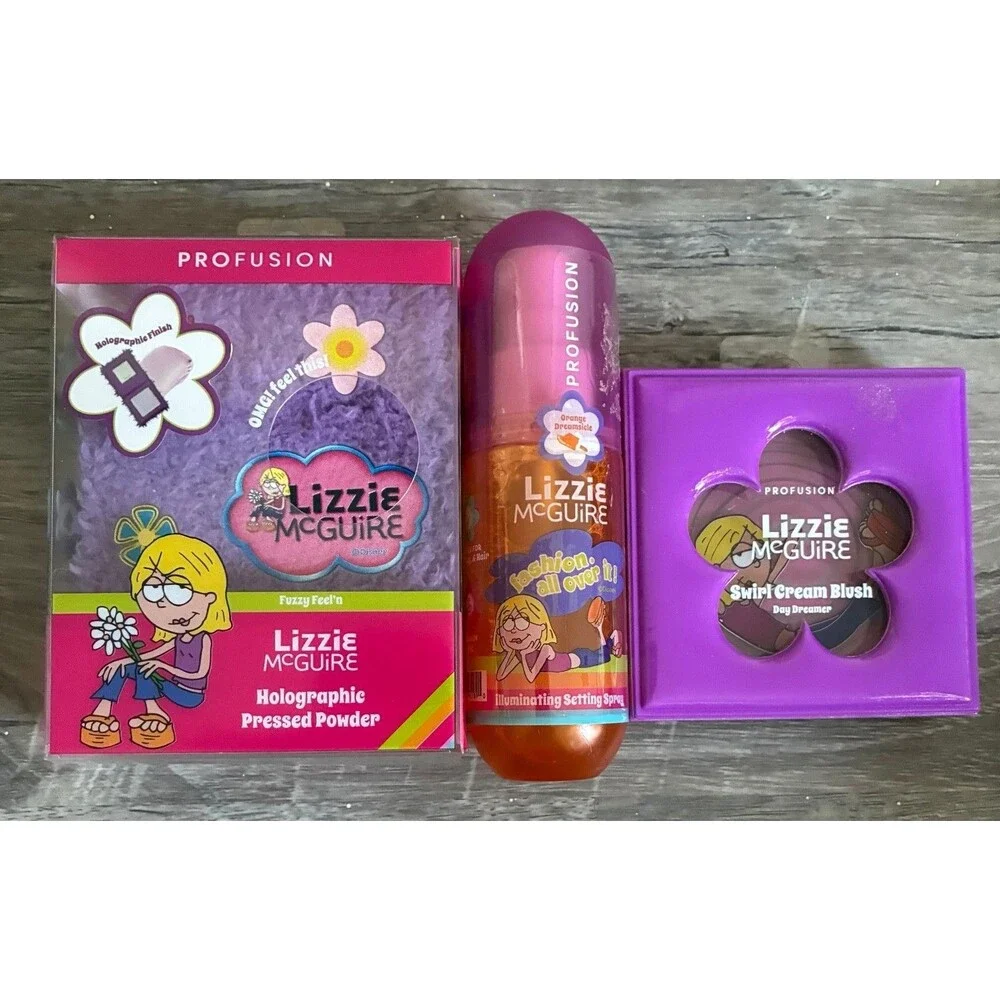 Profusion Lizzie McGuire Makeup Set Blush Powder Setting Spray 3 Piece New